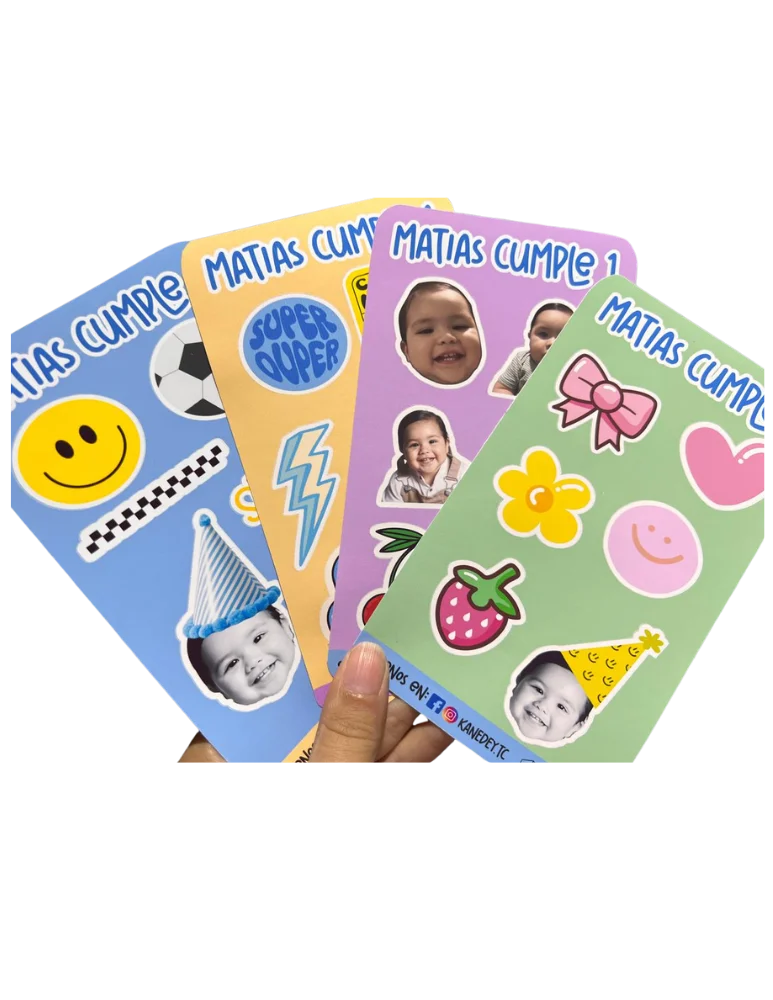 Planilla de stickers personalizados